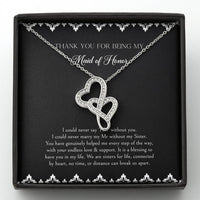 Load image into Gallery viewer, To My Maid of Honor Gifts, We Are Sisters for Life, Double Heart Necklace For Women, Wedding Day Thank You Ideas From Bride
