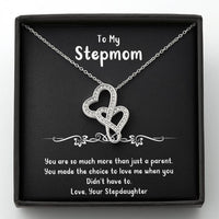 Load image into Gallery viewer, To My Stepmom Gifts, You Are More Than Just A Parent, Double Heart Necklace For Women, Birthday Mothers Day Present From Stepdaughter
