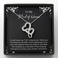 Load image into Gallery viewer, To My Maid Of Honor Gifts, Love And Support, Double Heart Necklace For Women, Wedding Day Thank You Ideas From Bride
