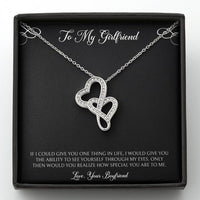 Load image into Gallery viewer, To My Girlfriend, You Are Special To Me, Double Heart Necklace For Women, Anniversary Birthday Valentines Day Gifts From Boyfriend
