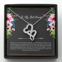 Load image into Gallery viewer, To My Best Friend Gifts, Friends Are Our Chosen Family, Double Heart Necklace For Women, Birthday Present Idea From Bestie
