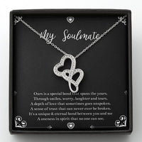 Load image into Gallery viewer, To My Soulmate, Our Special Bond Spans The Years, Double Heart Necklace For Girlfriend, Anniversary Birthday Valentines Day Gifts From Boyfriend
