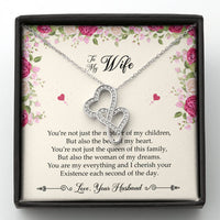Load image into Gallery viewer, To My Wife, You Are My Everything, Double Heart Necklace For Women, Anniversary Birthday Gifts From Husband
