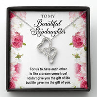 Load image into Gallery viewer, To My Stepdaughter Gifts, For Us To Have Each Other, Double Heart Necklace For Women, Birthday Present Idea From Stepmom Stepdad
