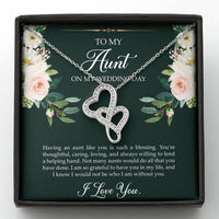 Load image into Gallery viewer, Aunt of the Bride Gifts, I Am So Grateful To Have You, Double Heart Necklace For Women, Wedding Day Thank You Ideas From Bride
