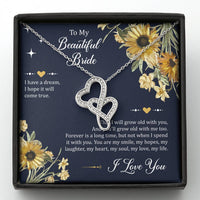 Load image into Gallery viewer, To My Bride Gifts, I Have A Dream, Double Heart Necklace For Women, Wedding Day Thank You Ideas From Groom
