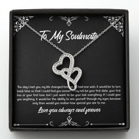 Load image into Gallery viewer, To My Soulmate, The Day I Met You, Double Heart Necklace For Girlfriend, Anniversary Birthday Valentines Day Gifts From Boyfriend
