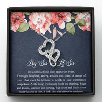 Load image into Gallery viewer, To My Sister Gifts, Big Sis and Lil Sis, Double Heart Necklace For Women, Birthday Present Idea From Sister
