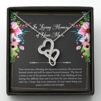 Load image into Gallery viewer, Loss of Mom Gifts, In Loving Memory, Sympathy Double Heart Necklace For Loss of Mom, Memorial Sorry For Your Loss Present
