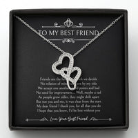 Load image into Gallery viewer, To My Friend Gifts, I&#39;d Be Lost Without You, Double Heart Necklace For Women, Birthday Present Idea From Bestie
