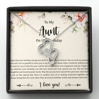 Load image into Gallery viewer, To My Aunt Gifts, Aunt on Her Birthday, Double Heart Necklace For Women, Aunt Birthday Present From Niece Nephew
