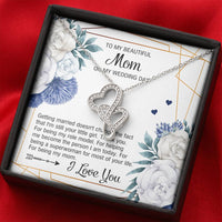 Load image into Gallery viewer, To My Mom Gifts, I&#39;m Still Your Little Girl, Double Heart Necklace For Women, Wedding Day Thank You Ideas From Daughter
