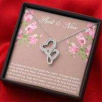 Load image into Gallery viewer, To My Aunt Gifts, Special Bond, Double Heart Necklace For Women, Aunt Birthday Present From Niece
