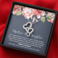 Load image into Gallery viewer, To My Mom Gifts, Mother and Daughter Bond, Double Heart Necklace For Women, Birthday Mothers Day Present From Daughter

