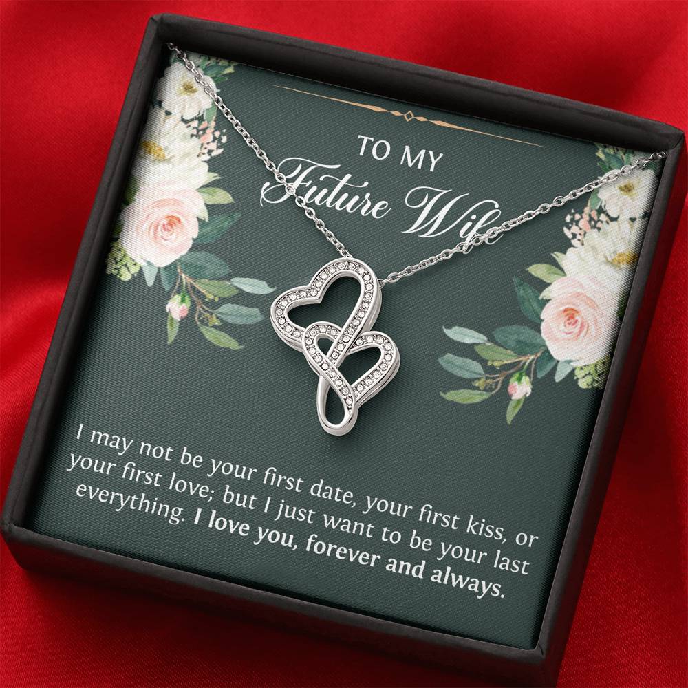 To My Bride Gifts, To My Future Wife, Double Heart Necklace For Women, Wedding Day Engagement Thank You Ideas From Groom