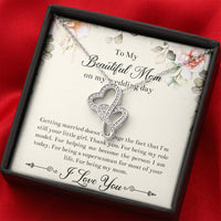 Load image into Gallery viewer, Mom of the Bride Gifts, I'm Still Your Little Girl, Double Heart Necklace For Women, Wedding Day Thank You Ideas From Bride
