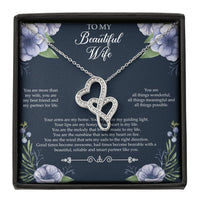 Load image into Gallery viewer, To My Wife, You Are More Than My Wife, Double Heart Necklace For Women, Anniversary Birthday Gifts From Husband
