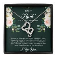 Load image into Gallery viewer, Aunt of the Bride Gifts, I Am So Grateful To Have You, Double Heart Necklace For Women, Wedding Day Thank You Ideas From Bride
