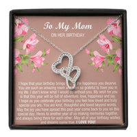 Load image into Gallery viewer, To My Mom Gifts, You Are Amazing, Double Heart Necklace For Women, Birthday Present From Son Daughter
