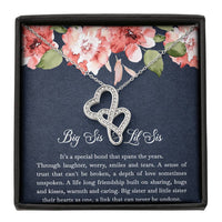 Load image into Gallery viewer, To My Sister Gifts, Big Sis and Lil Sis, Double Heart Necklace For Women, Birthday Present Idea From Sister
