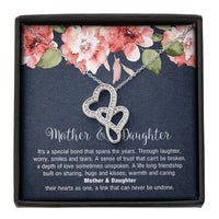 Load image into Gallery viewer, To My Mom Gifts, Mother and Daughter Bond, Double Heart Necklace For Women, Birthday Mothers Day Present From Daughter
