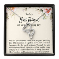 Load image into Gallery viewer, Bride Gifts, May All Your Dreams Come True, Double Heart Necklace For Women, Wedding Day Thank You Ideas From Best Friend
