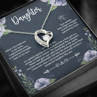Load image into Gallery viewer, To My Daughter Gifts, When I First Held You In My Arms, Forever Love Heart Necklace For Women, Birthday Present Ideas From Mom Dad
