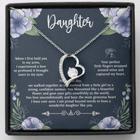 Load image into Gallery viewer, To My Daughter Gifts, When I First Held You In My Arms, Forever Love Heart Necklace For Women, Birthday Present Ideas From Mom Dad
