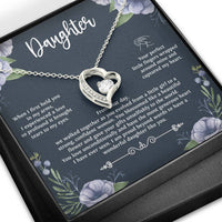 Load image into Gallery viewer, To My Daughter Gifts, When I First Held You In My Arms, Forever Love Heart Necklace For Women, Birthday Present Ideas From Mom Dad
