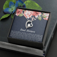 Load image into Gallery viewer, To My Best Friend Gifts, Soul Sisters, Forever Love Heart Necklace For Women, Birthday Present Idea From Bestie

