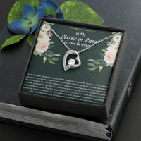 Load image into Gallery viewer, To My Sister-in-law Gifts, I Hope Your Birthday Brings You Happiness, Forever Love Heart Necklace For Women, Birthday Present Idea From Sister
