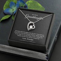 Load image into Gallery viewer, To My Granddaughter Gifts From Grandpa, Someday When The Pages Of My Life End, Forever Love Necklace For Women, Birthday Present Idea From Grandfather
