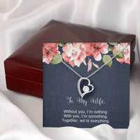 Load image into Gallery viewer, To My Wife, Without You I&#39;m Nothing, Forever Love Heart Necklace For Women, Anniversary Birthday Gifts From Husband
