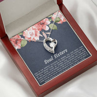 Load image into Gallery viewer, To My Best Friend Gifts, Soul Sisters, Forever Love Heart Necklace For Women, Birthday Present Idea From Bestie
