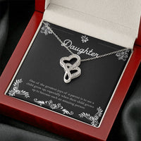Load image into Gallery viewer, To My Daughter Gifts, One Of The Greatest Joys of a Parent, Double Heart Necklace For Women, Birthday Present Ideas From Mom Dad
