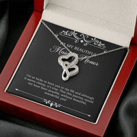 Load image into Gallery viewer, To My Maid of Honor Gifts, I&#39;m Lucky To Have You, Double Heart Necklace For Women, Wedding Day Thank You Ideas From Bride
