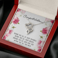 Load image into Gallery viewer, Graduation Gifts, Within You, Double Heart Necklace For Women, College Preschool High School Graduation Present
