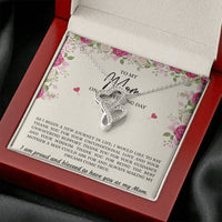 Load image into Gallery viewer, Mom of the Groom Gifts, I Am Proud And Blessed To Have You, Double Heart Necklace For Women, Wedding Day Thank You Ideas From Groom
