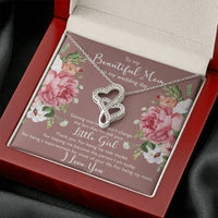 Load image into Gallery viewer, To My Mom Gifts, Thank You, Double Heart Necklace For Women, Wedding Day Thank You Ideas From Daughter
