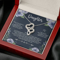 Load image into Gallery viewer, To My Daughter Gifts, When I First Held You In My Arms, Double Heart Necklace For Women, Birthday Present Ideas From Mom Dad
