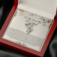 Load image into Gallery viewer, Birthday Gifts For Women, May Your Wishes Come True, Double Heart Necklace, Happy Birthday Message Card Jewelry For Friend
