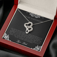 Load image into Gallery viewer, To My Daughter  Gifts, You Are My Greatest Gift, Double Heart Necklace For Women, Birthday Present Idea From Dad
