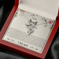 Load image into Gallery viewer, To My Aunt Gifts, Aunt on Her Birthday, Double Heart Necklace For Women, Aunt Birthday Present From Niece Nephew

