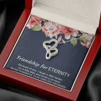 Load image into Gallery viewer, To My Best Friend Gifts, Friendship For Eternity, Double Heart Necklace For Women, Birthday Present Idea From Bestie
