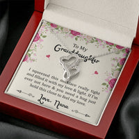 Load image into Gallery viewer, To My Granddaughter Gifts, Filled With My Love and Light, Double Heart Necklace For Women, Birthday Present Idea From Nana
