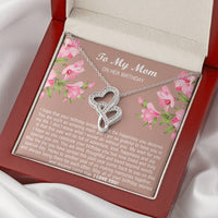 Load image into Gallery viewer, To My Mom Gifts, You Are Amazing, Double Heart Necklace For Women, Birthday Present From Son Daughter
