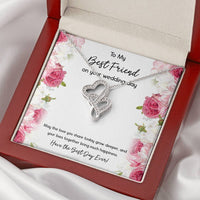 Load image into Gallery viewer, Bride Gifts, Have the Best Day Ever, Double Heart Necklace For Women, Wedding Day Thank You Ideas From Best Friend
