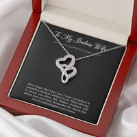 Load image into Gallery viewer, To My Badass Wife, Never Forget That I Love You, Double Heart Necklace For Women, Anniversary Birthday Gifts From Husband
