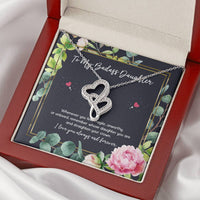 Load image into Gallery viewer, To My Badass Daughter Gifts, Whenever You Feel Fragile, Double Heart Necklace For Women, Birthday Present Ideas From Mom Dad
