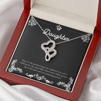 Load image into Gallery viewer, To My Daughter Gifts, One Of The Greatest Joys of a Parent, Double Heart Necklace For Women, Birthday Present Ideas From Mom Dad
